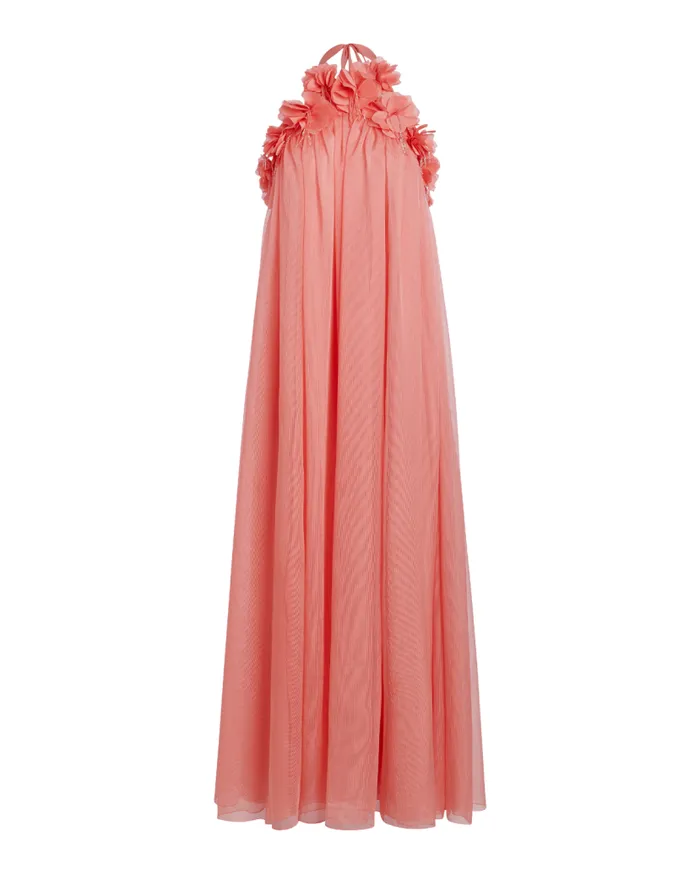 Ready To Wear HandEmbroidered 3D Flower Gown PatBO Dresses and Jumpsuits