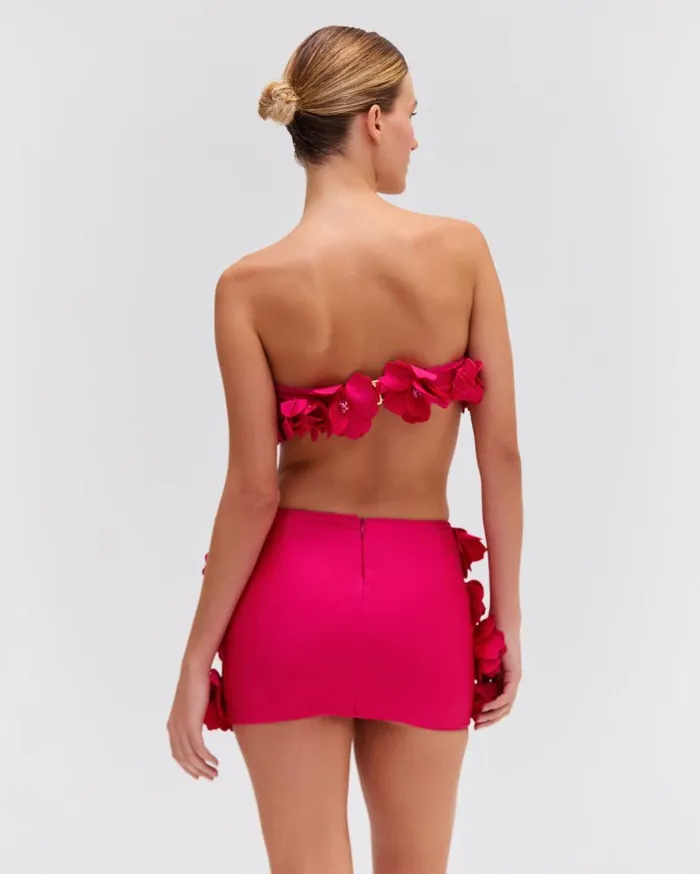 Ready To Wear HandEmbroidered 3D Flower Top PatBO Tops and Bodysuits