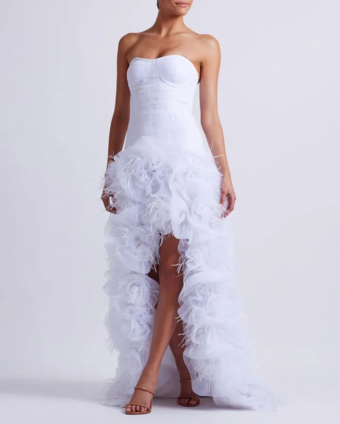 Ready To Wear HandEmbroidered Strapless Gown EXCLUSIVE PatBO Dresses and Jumpsuits Ready To Wear HandEmbroidered Strapless Gown EXCLUSIVE PatBO Dresses and Jumpsuits