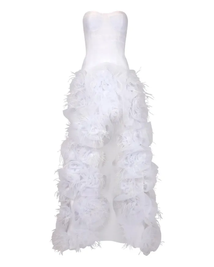 Ready To Wear HandEmbroidered Strapless Gown EXCLUSIVE PatBO Dresses and Jumpsuits Ready To Wear HandEmbroidered Strapless Gown EXCLUSIVE PatBO Dresses and Jumpsuits