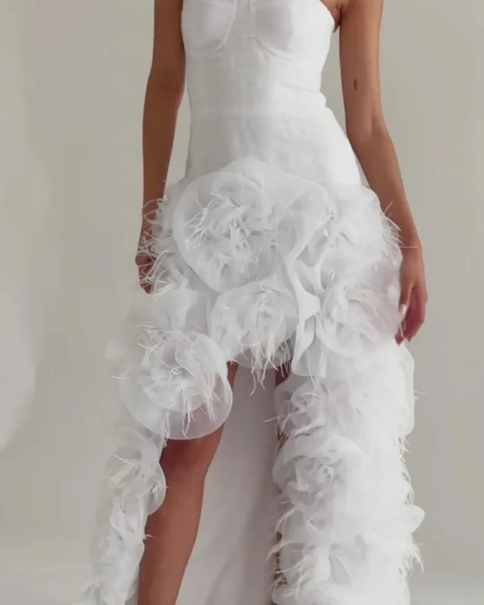 Ready To Wear HandEmbroidered Strapless Gown EXCLUSIVE PatBO Dresses and Jumpsuits Ready To Wear HandEmbroidered Strapless Gown EXCLUSIVE PatBO Dresses and Jumpsuits