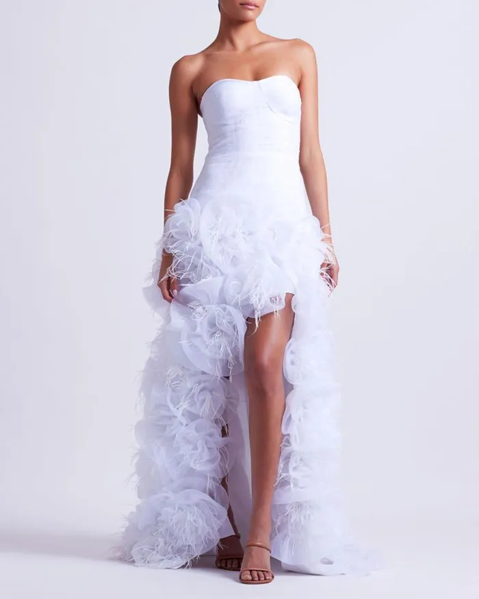 Ready To Wear HandEmbroidered Strapless Gown EXCLUSIVE PatBO Dresses and Jumpsuits Ready To Wear HandEmbroidered Strapless Gown EXCLUSIVE PatBO Dresses and Jumpsuits