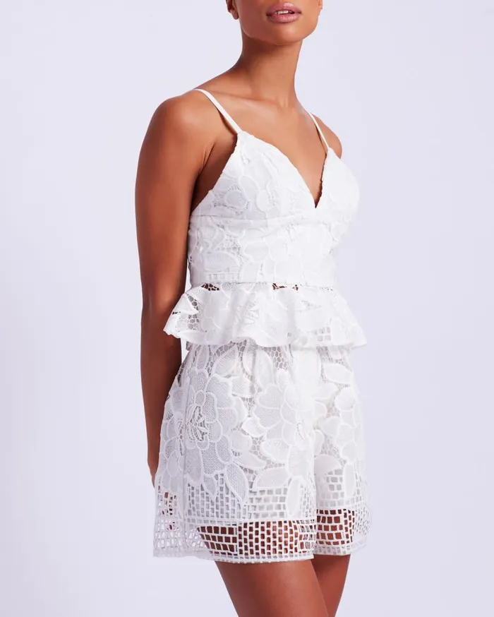 Ready To Wear High Waist Lace Shorts EXCLUSIVE PatBO Matching Sets