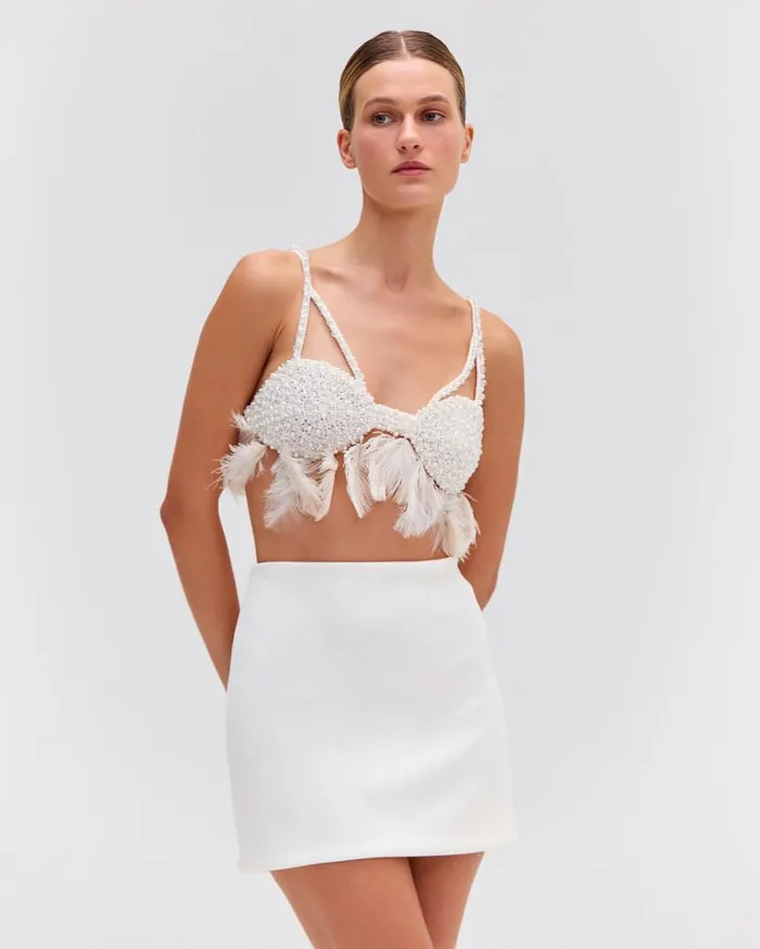 Ready To Wear Knit Mini Skirt PatBO Bottoms