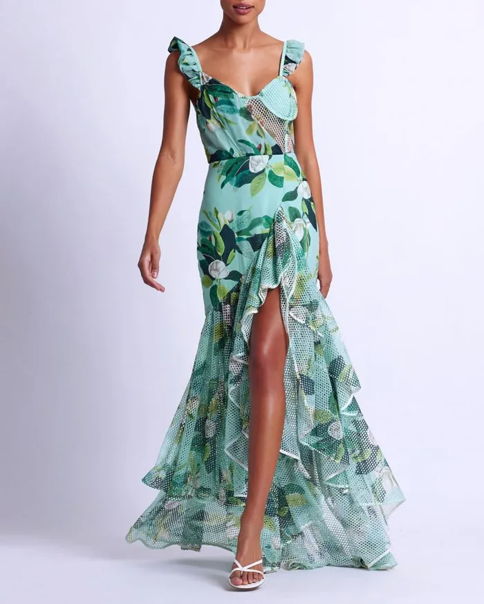 Ready To Wear Magnolia Bustier Maxi Dress PatBO Dresses and Jumpsuits