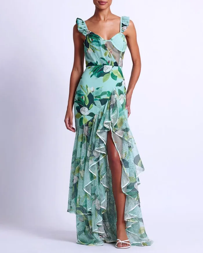 Ready To Wear Magnolia Bustier Maxi Dress PatBO Dresses and Jumpsuits