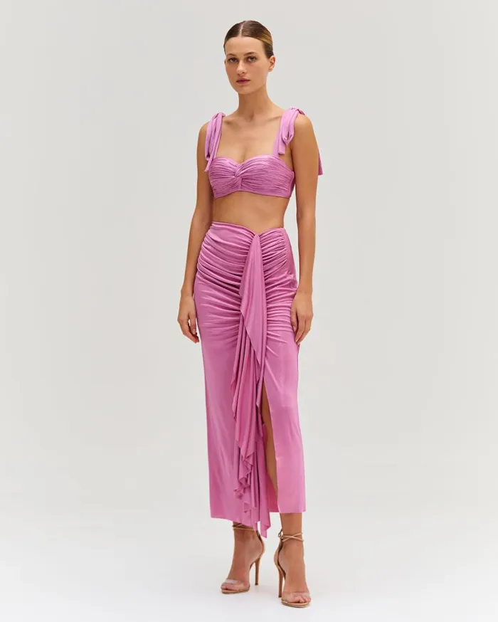 Ready To Wear Metallic Jersey Bralette PatBO Tops and Bodysuits