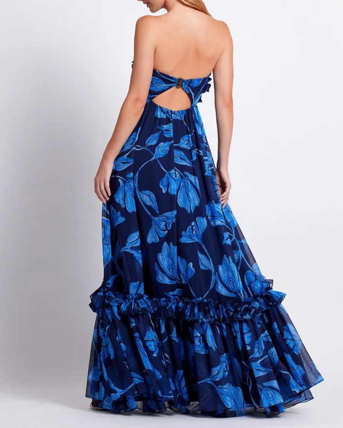 Ready To Wear Nightflower Beaded Strapless Gown FINAL SALE PatBO Dresses and Jumpsuits