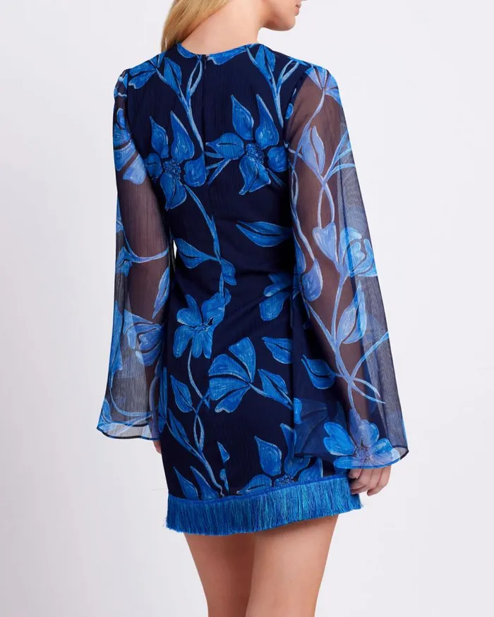 Ready To Wear Nightflower Fringe Trim Mini Dress FINAL SALE PatBO Dresses and Jumpsuits