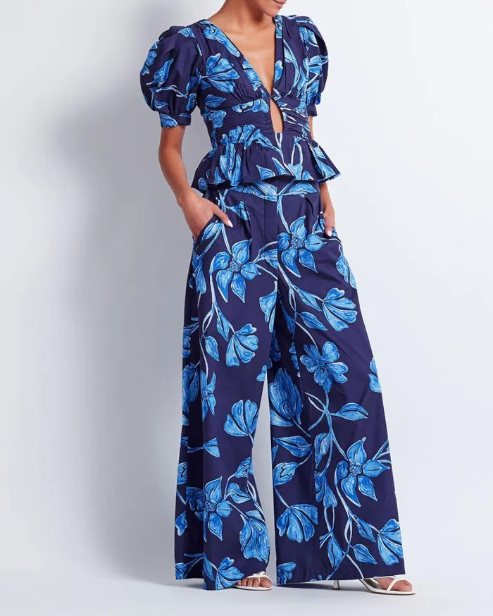 Ready To Wear Nightflower Wide Leg Pant FINAL SALE PatBO Bottoms