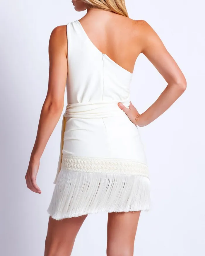 Ready To Wear One Shoulder Mini Dress PatBO Dresses and Jumpsuits
