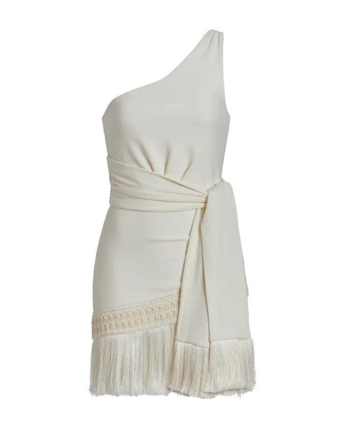 Ready To Wear One Shoulder Mini Dress PatBO Dresses and Jumpsuits