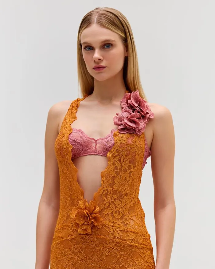 Ready To Wear PLUNGE LACE MINI DRESS EXCLUSIVE PatBO Dresses and Jumpsuits