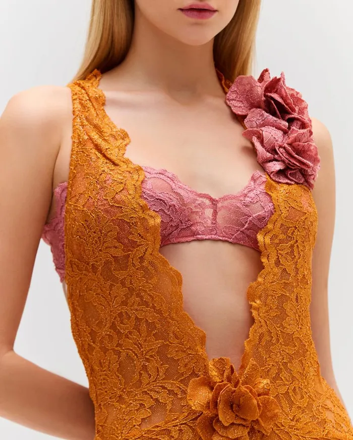 Ready To Wear PLUNGE LACE MINI DRESS EXCLUSIVE PatBO Dresses and Jumpsuits