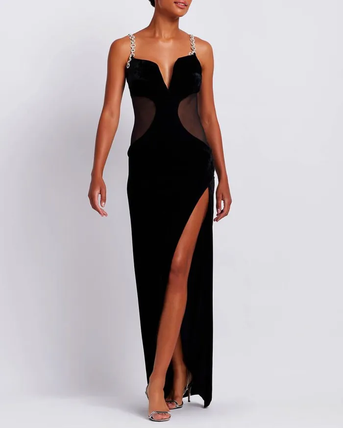 Ready To Wear Plunge Velvet Maxi Dress FINAL SALE PatBO Dresses and Jumpsuits