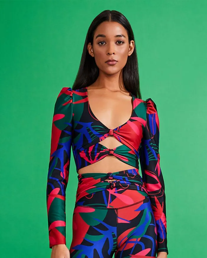 Ready To Wear RIO PRINT LONG SLEEVE TOP FINAL SALE PatBO Active