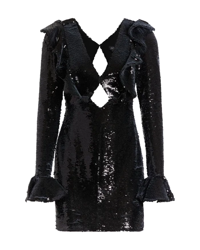 Ready To Wear SEQUIN KEYHOLE CUTOUT MINI DRESS FINAL SALE PatBO Dresses and Jumpsuits