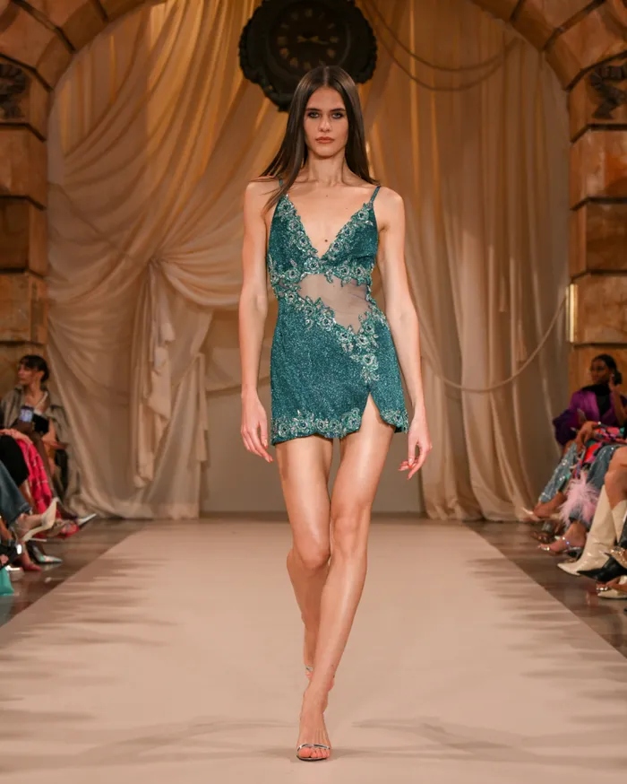 Ready To Wear STARDUST EMBROIDERED MINI DRESS FINAL SALE PatBO Dresses and Jumpsuits