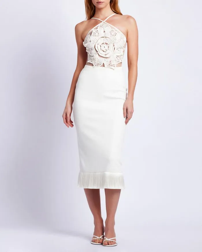 Ready To Wear Stretch Midi Skirt PatBO Bottoms