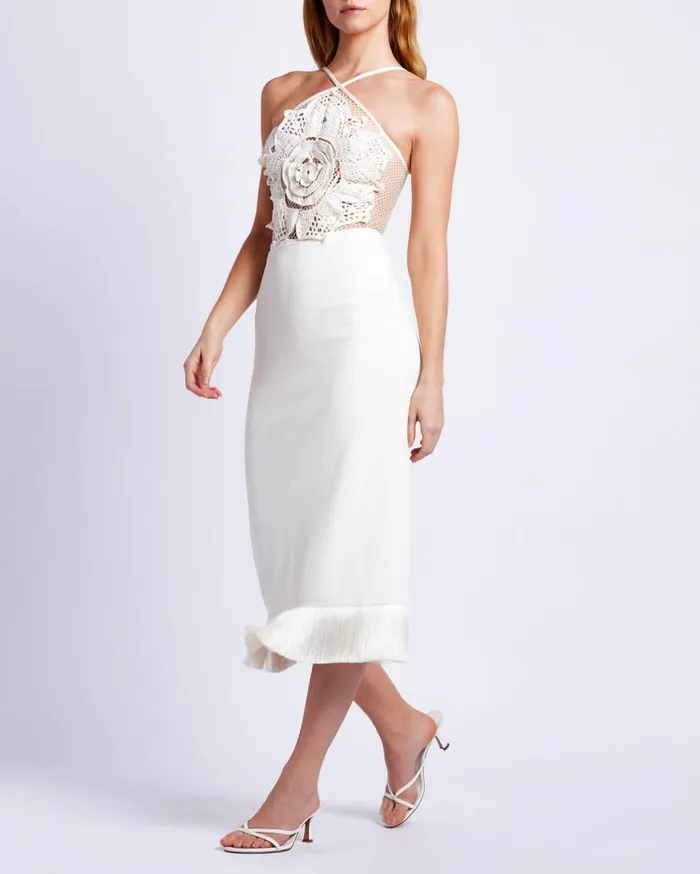 Ready To Wear Stretch Midi Skirt PatBO Bottoms