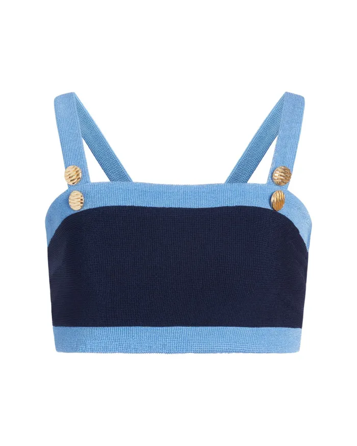 Ready To WearSwim Colorblock Knit Bikini Top FINAL SALE PatBO Matching Sets