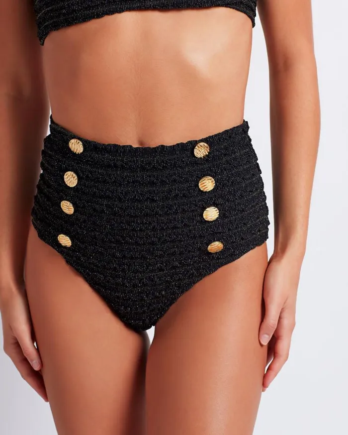 Ready To WearSwim Crinkle Lurex Bikini Bottom PatBO Matching Sets