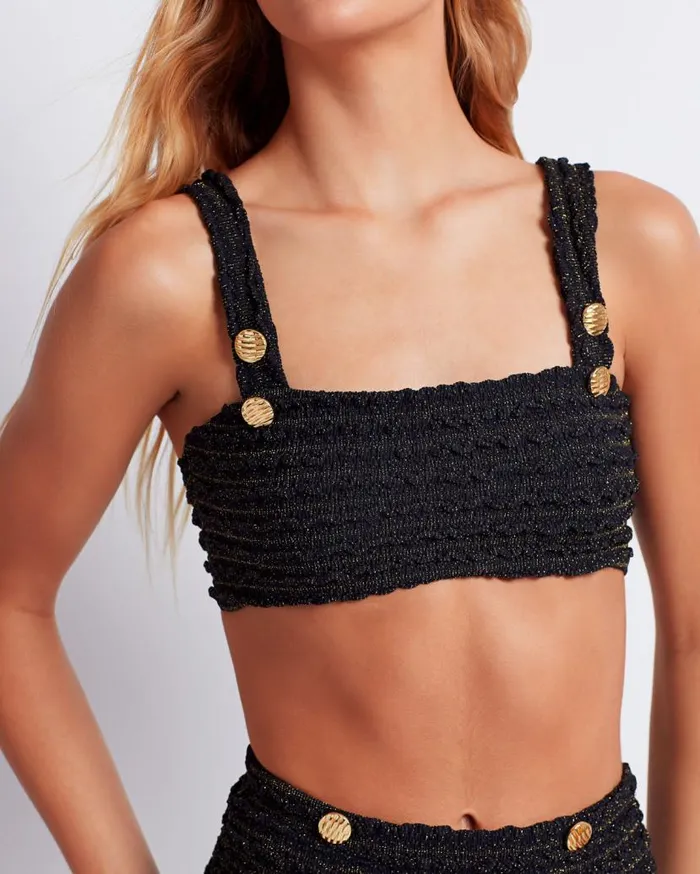 Ready To WearSwim CRINKLE LUREX BIKINI TOP PatBO Matching Sets