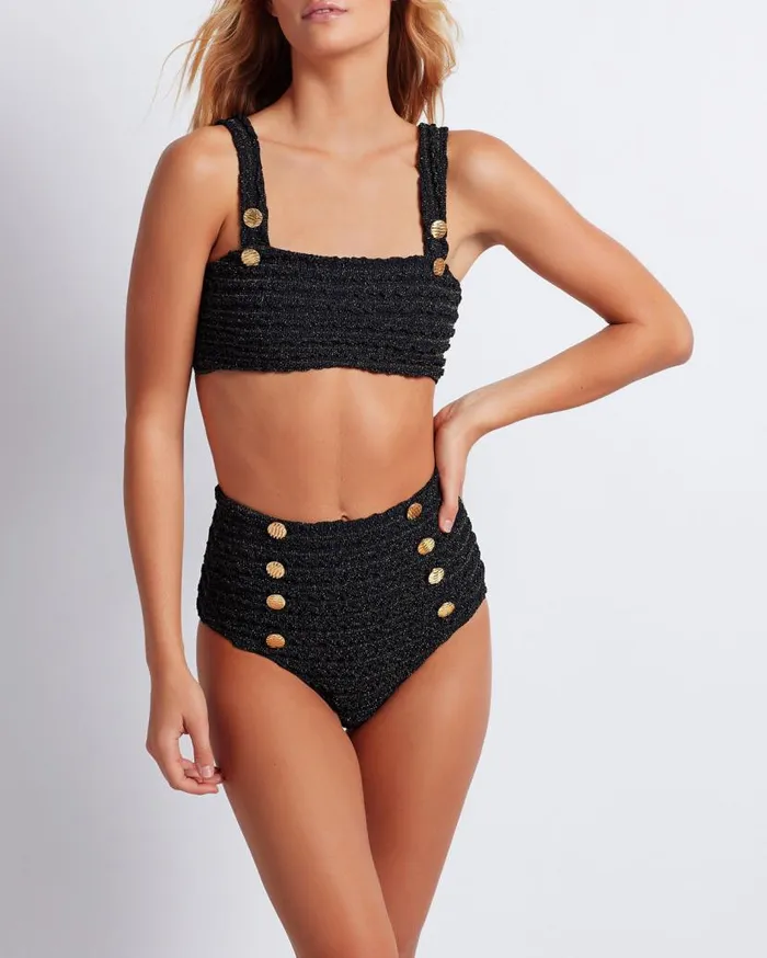 Ready To WearSwim CRINKLE LUREX BIKINI TOP PatBO Matching Sets