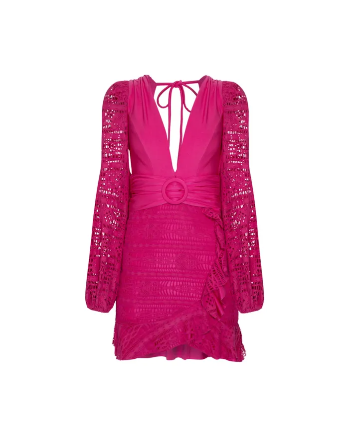 Ready To WearSwim CROCHET PLUNGE MINI DRESS EXCLUSIVE PatBO Dresses and Jumpsuits