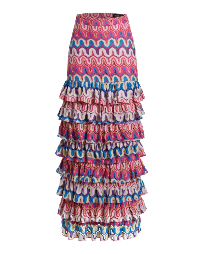 Ready To WearSwim CROCHET RUFFLE MAXI SKIRT FINAL SALE PatBO Bottoms