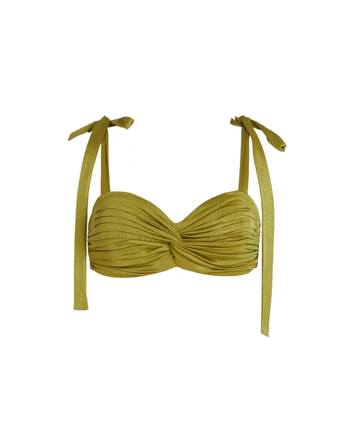 Ready To WearSwim Metallic Jersey Bralette PatBO Tops and Bodysuits