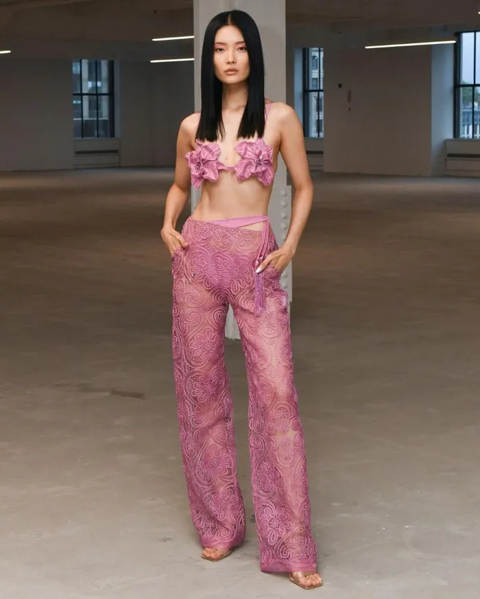 Ready To WearSwim Metallic Jersey Orchid Bralette PatBO Tops and Bodysuits