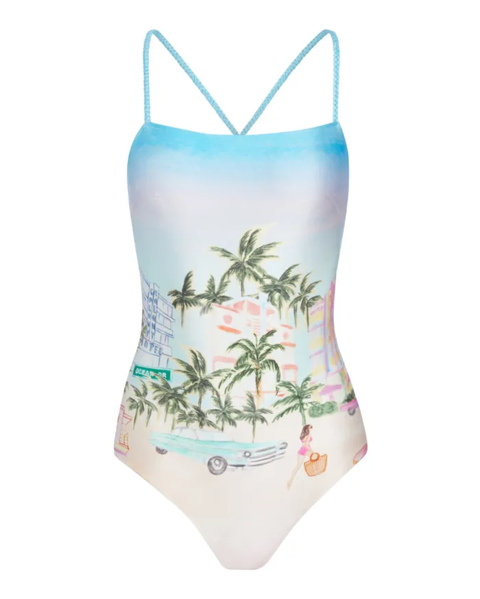 Ready To WearSwim MIAMI PRINT SWIMSUIT FINAL SALE PatBO Matching Sets