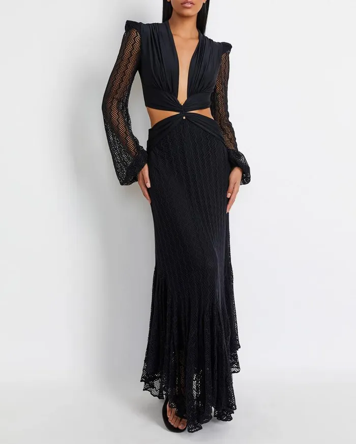 Ready To WearSwim PLUNGE NETTED BEACH DRESS EXCLUSIVE PatBO Dresses and Jumpsuits Ready To WearSwim PLUNGE NETTED BEACH DRESS EXCLUSIVE PatBO Dresses and Jumpsuits