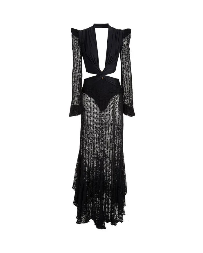 Ready To WearSwim PLUNGE NETTED BEACH DRESS EXCLUSIVE PatBO Dresses and Jumpsuits