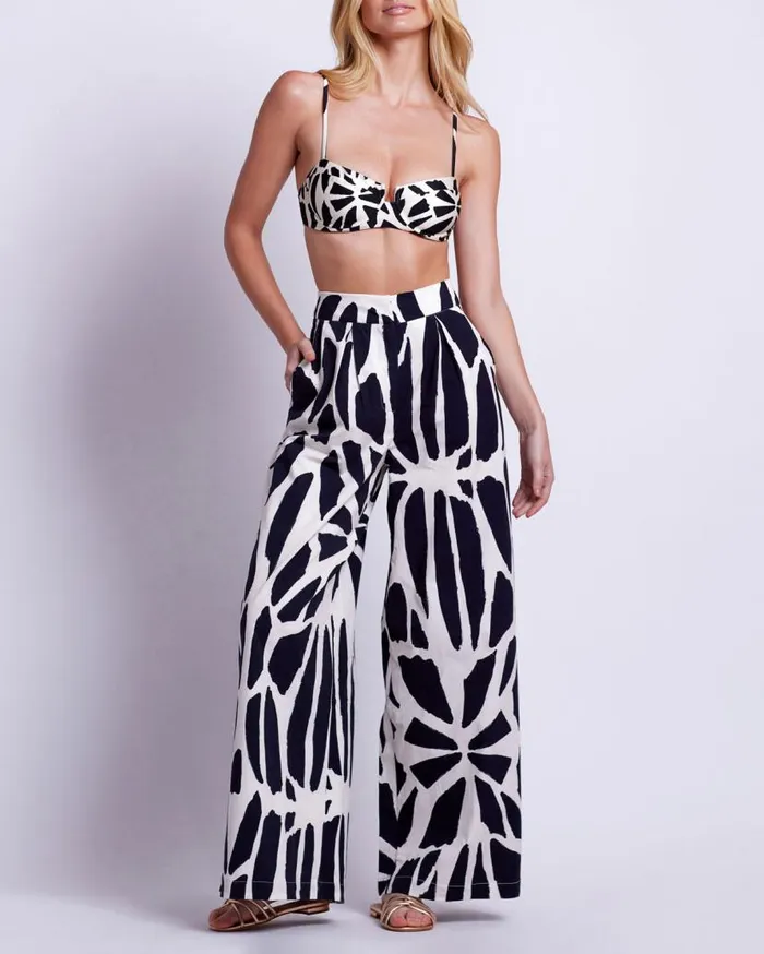 Ready To WearSwim WIDE LEG COTTON PANT FINAL SALE PatBO Bottoms