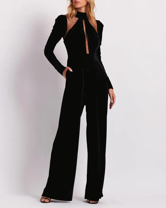 Ready To Wear VELVET JUMPSUIT FINAL SALE PatBO Dresses and Jumpsuits