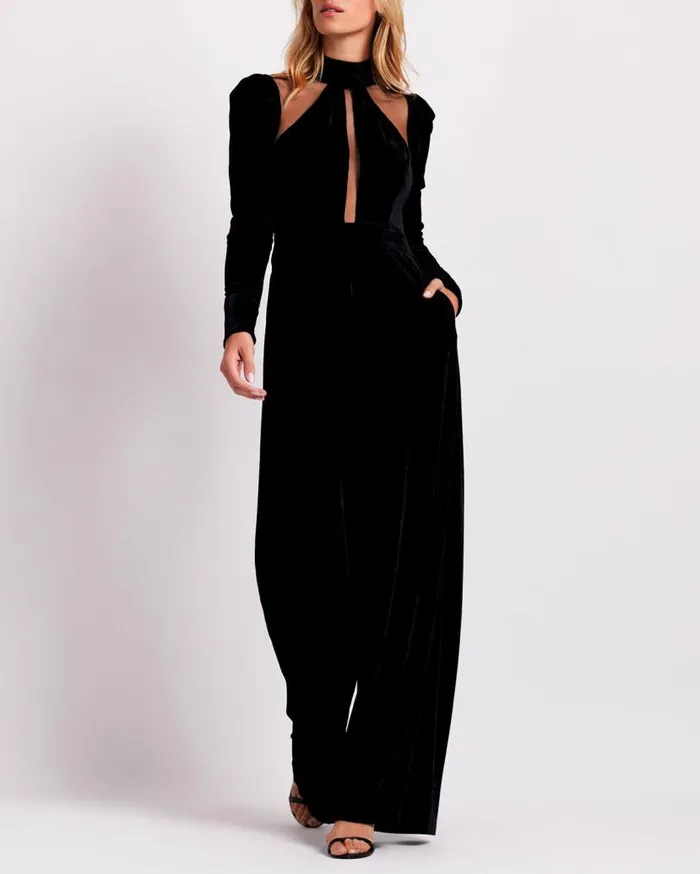 Ready To Wear VELVET JUMPSUIT FINAL SALE PatBO Dresses and Jumpsuits