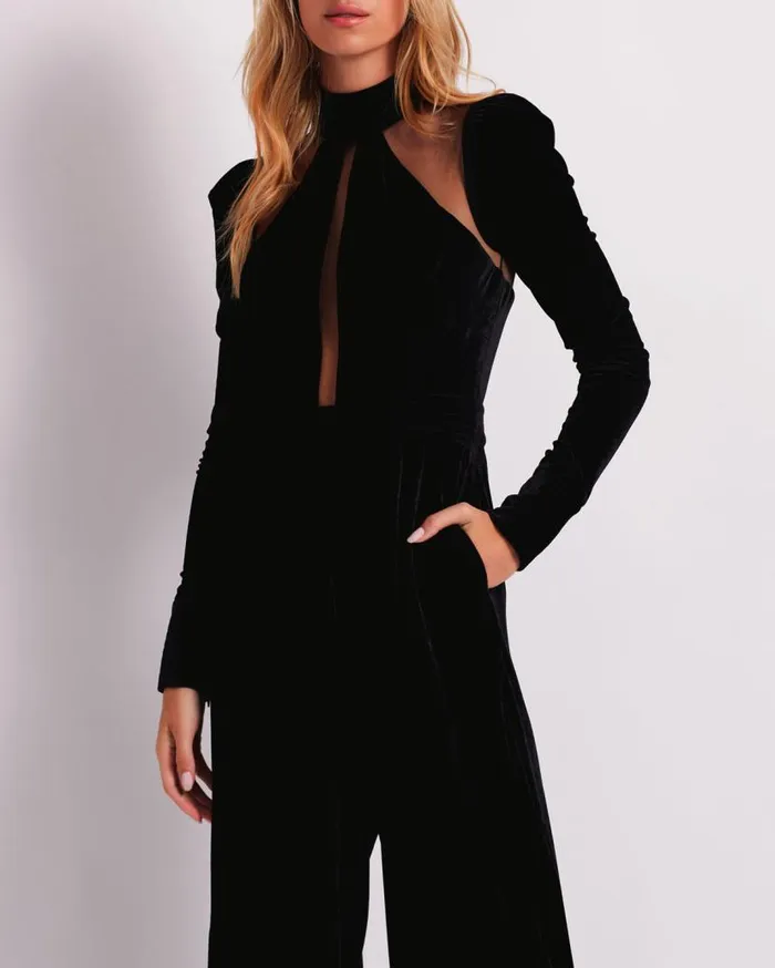 Ready To Wear VELVET JUMPSUIT FINAL SALE PatBO Dresses and Jumpsuits