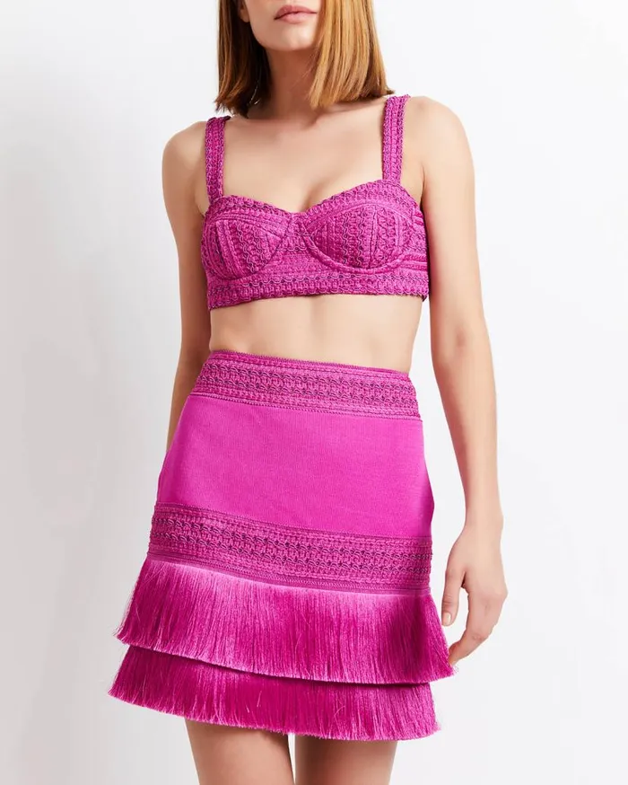 Ready To Wear Woven Cropped Top X Harrods FINAL SALE PatBO Tops and Bodysuits