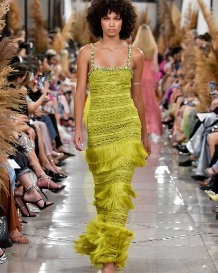 Ready To Wear Woven Fringe Maxi Dress PatBO Dresses and Jumpsuits