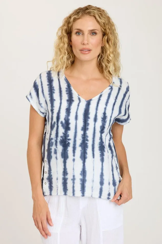 Rian Top Pelagic Wash Clothing XCVI ShirtsBlouses