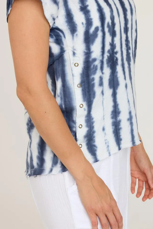 Rian Top Pelagic Wash Clothing XCVI ShirtsBlouses