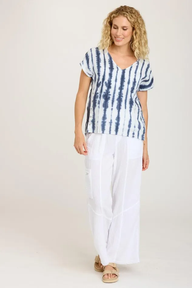 Rian Top Pelagic Wash Clothing XCVI ShirtsBlouses