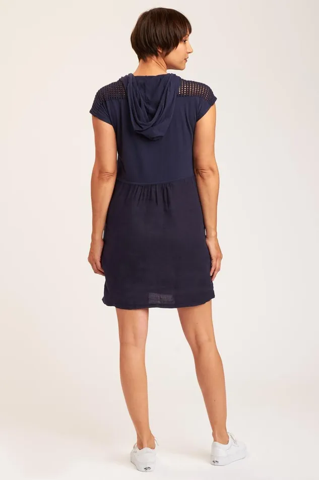 Robson Hooded Dress Navy Clothing XCVI Dresses