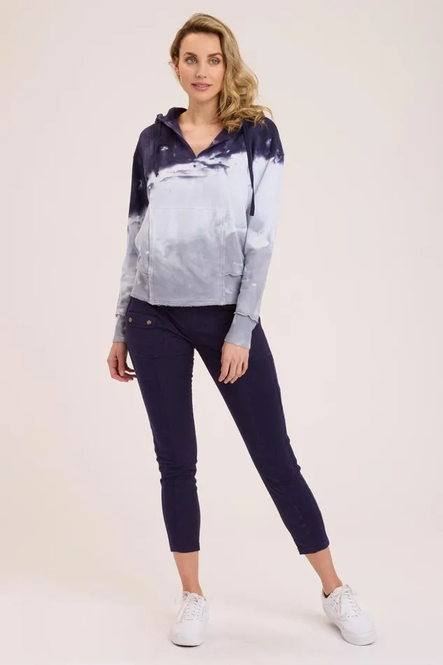 Rosalyn Hoodie Riverine Wash Midnight Clothing XCVI Sweatshirts