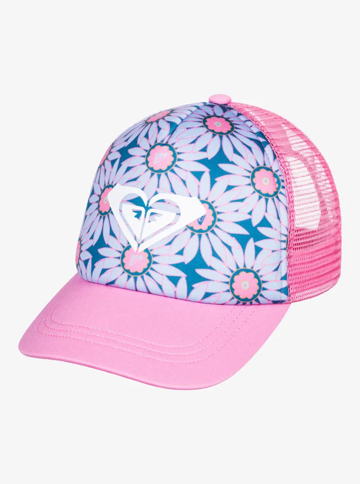 Roxy Accessories 27 Sweet Emotions Trucker Hat Crystal Teal Sol Flower 8211 Girls