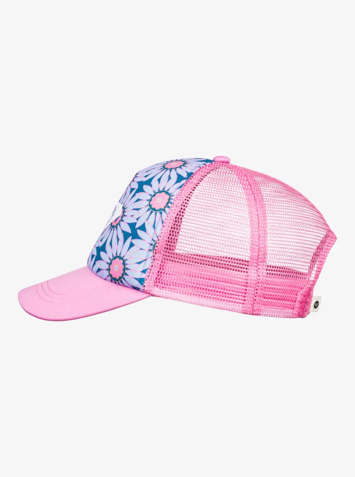 Roxy Accessories 27 Sweet Emotions Trucker Hat Crystal Teal Sol Flower 8211 Girls