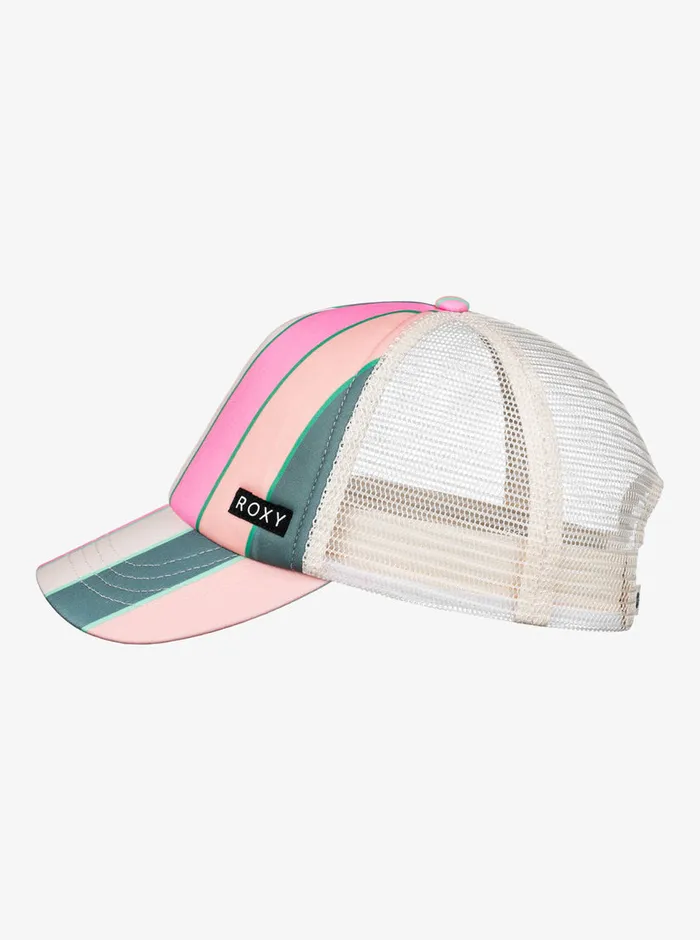 Roxy Accessories 416 Honey Coconut Trucker Hat Agave Green Very Vista Stripe 8211 Girls