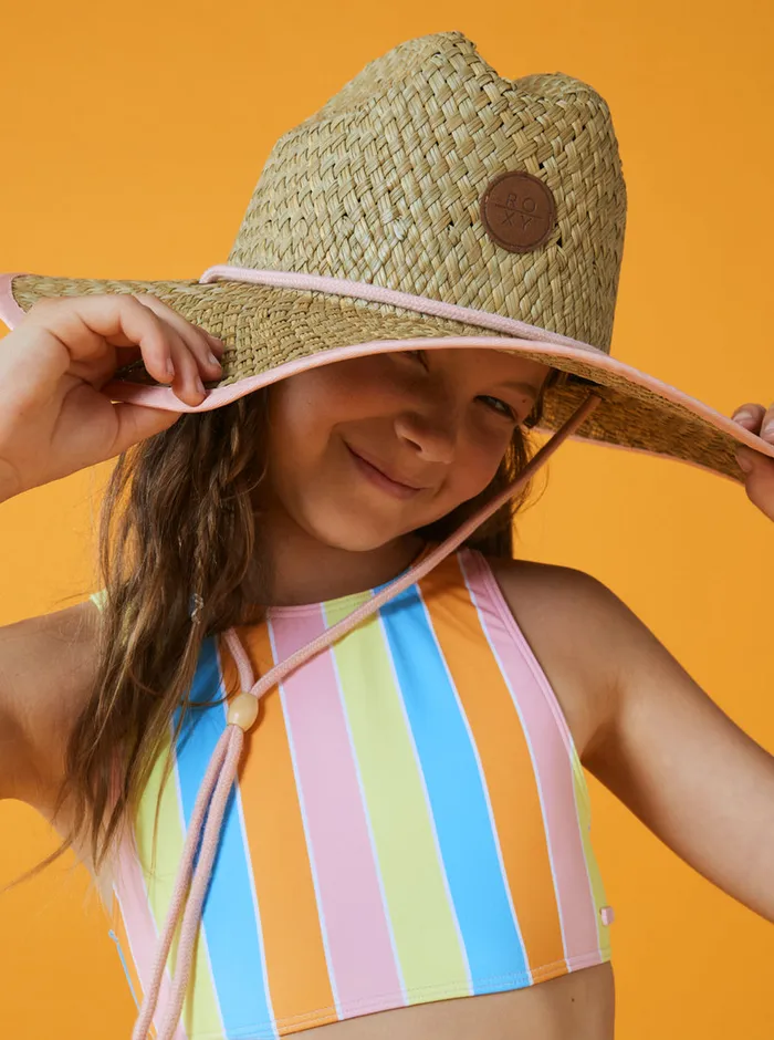 Roxy Accessories 716 Pina To My Colada Sun Hat Tropical Peach 8211 Girls